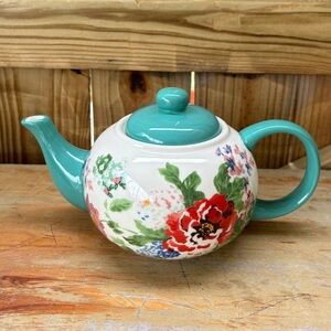 The Pioneer Woman Flea Market Country Garden Ceramic Stoneware Teapot Size 45oz